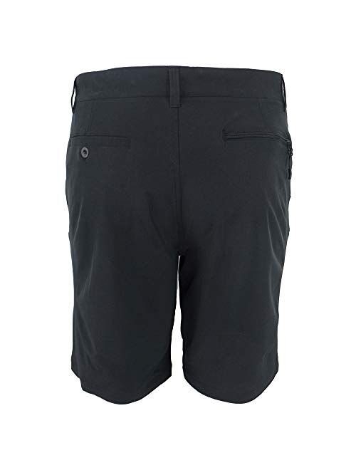 Mens Amphibian Hybrid Shorts Flat Front Chino Golf Short Pants Athletic Casual Board Shorts/Walk Short