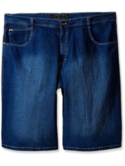 Men's Denim Solid Ziper Fly Regular Fit Shorts (Ym/Bt)