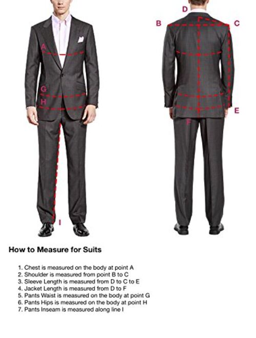 HBDesign Men 2 Piece 1 Button White Dot Navy Blue Slim Fit Fashion Suits