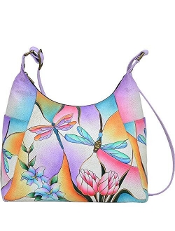 Anna By Anuschka Handpainted Large Multi Pocket Hobo