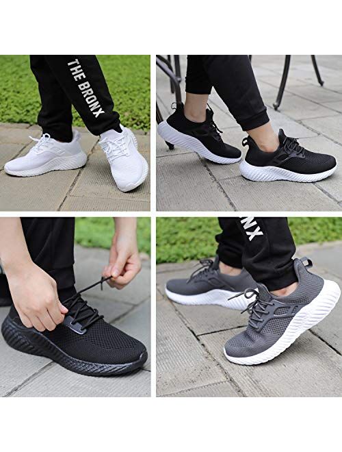 Footfox Womens Slip on Sneakers Lightweight Comfortable Mesh Sneakers Fashion Sports Gym Athletic Walking Shoes