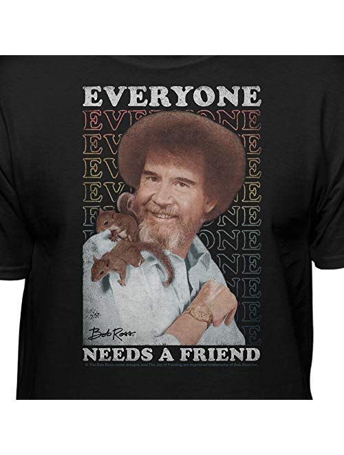 Teelocity Bob Ross Everyone Needs A Friend Graphic T-Shirt