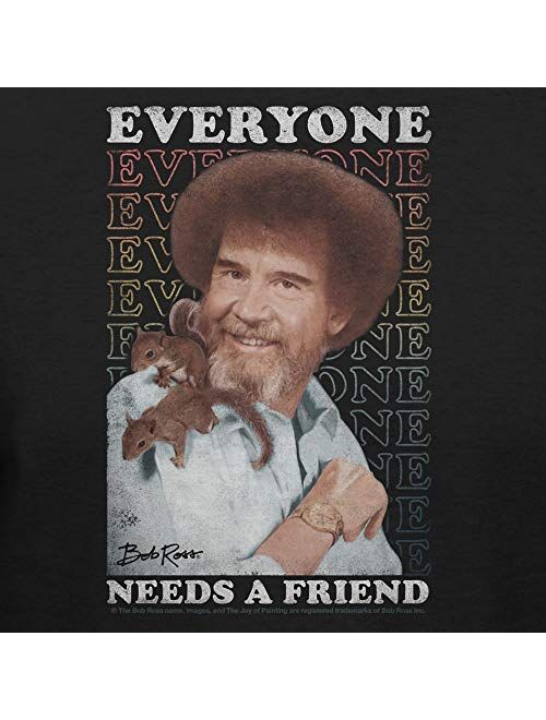 Teelocity Bob Ross Everyone Needs A Friend Graphic T-Shirt