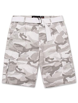 Cargo Shorts for Men - Mens and Big and Tall Twill Cargo Shorts with Belt - ECKO