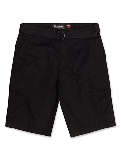 Cargo Shorts for Men - Mens and Big and Tall Twill Cargo Shorts with Belt - ECKO