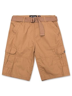 Cargo Shorts for Men - Mens and Big and Tall Twill Cargo Shorts with Belt - ECKO