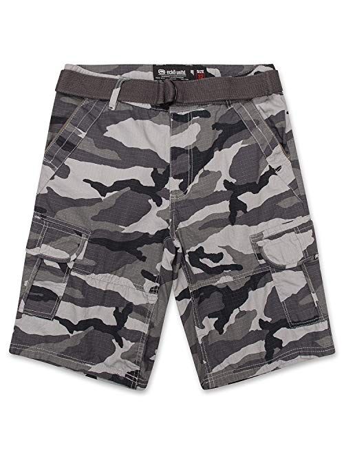 Cargo Shorts for Men - Mens and Big and Tall Twill Cargo Shorts with Belt - ECKO