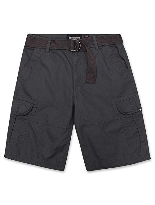 Cargo Shorts for Men - Mens and Big and Tall Twill Cargo Shorts with Belt - ECKO