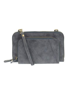 Joy Susan Women's Brushed Mini Convertible Zip Wristlet Bag