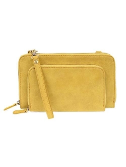 Joy Susan Women's Brushed Mini Convertible Zip Wristlet Bag