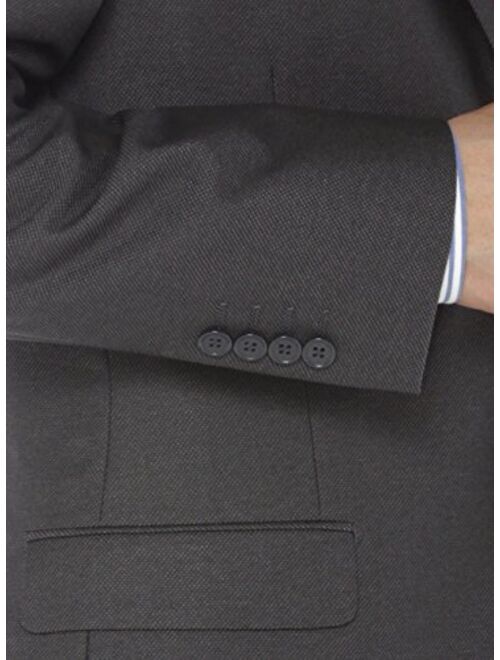 Salvatore Exte Men's Two Button Sharkskin 2 Piece Suit Modern Fit Jacket Pant