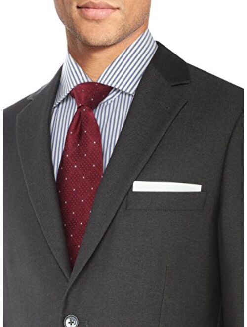 Salvatore Exte Men's Two Button Sharkskin 2 Piece Suit Modern Fit Jacket Pant