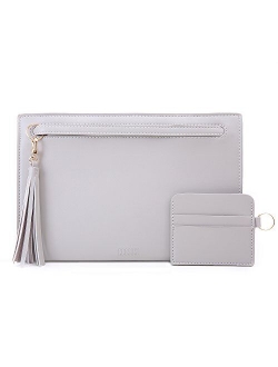 Women's Clutch Purse Evening Bag PU Leather Phone Wallet Envelope Handbag with Card Holder