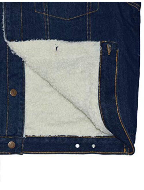 Victory Outfitters Men's Sherpa Lined Washed Denim Jacket