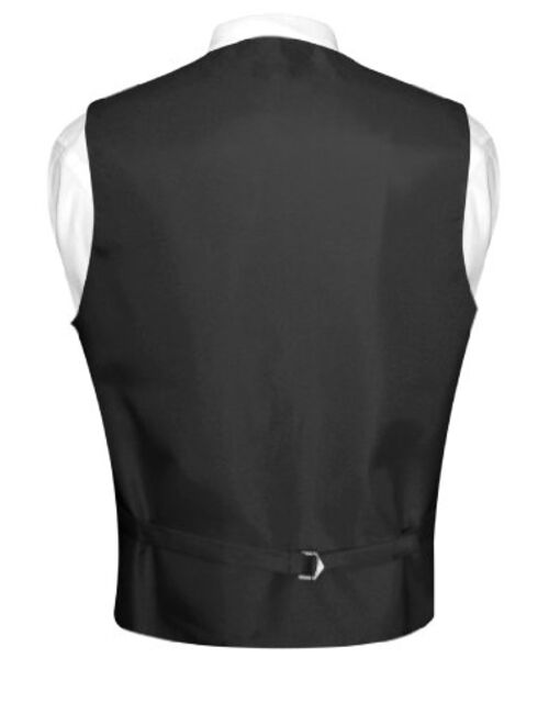 Vesuvio Napoli Men's Paisley Design Dress Vest & Necktie Burgundy Color Neck Tie Set