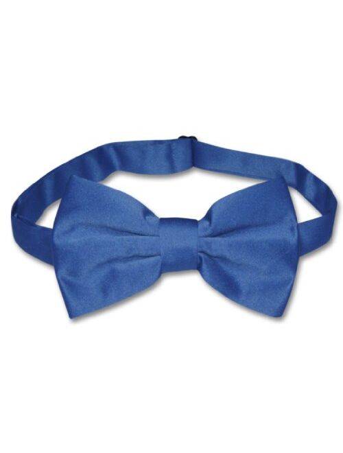 Men's Dress Vest & Bowtie Solid Royal Blue Color Bow Tie Set for Suit or Tuxedo