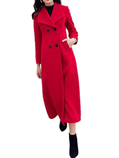 PENER Women's Long Section of The Fashion Trend of Wool Coat