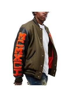 Smoke Rise Unisex Fashion Wool Varsity Jacket