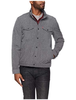 Men's Soft Shell Stand Collar Commuter Trucker Jackets