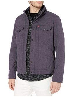 Men's Soft Shell Stand Collar Commuter Trucker Jackets