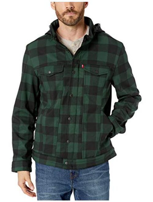 Levi's Men's Soft Shell Stand Collar Commuter Trucker Jackets