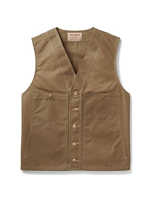 Filson Oil Tin Cloth Vest Tan