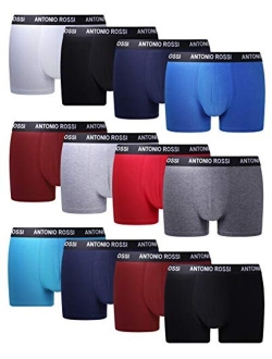 FM London Men's Fitted Boxer Hipsters (Pack of 12)