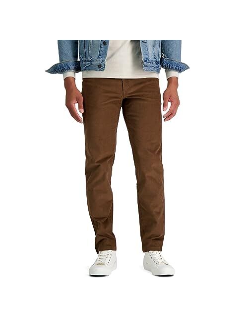 Haggar Men's Premium No Iron Khaki Classic Fit Expandable Waist Flat Front Pant Reg. and Big & Tall Sizes