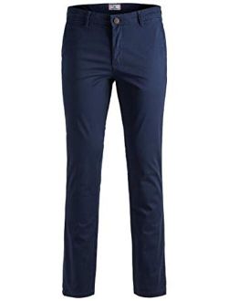 Pantaloni 12150148 Uomo Blu Slim Fit Tasca America Chinos Casual