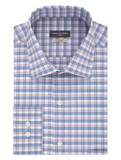 Van Heusen Men's Dress Shirt Regular Fit Flex Collar Stretch Check