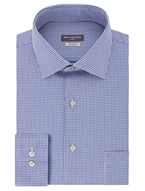 Van Heusen Men's Dress Shirt Regular Fit Flex Collar Stretch Check