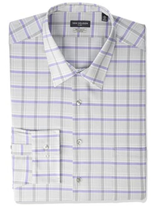 Van Heusen Men's Dress Shirt Regular Fit Flex Collar Stretch Check