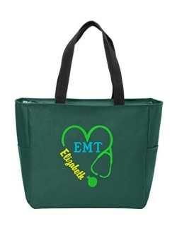 Personalized Monogram Tote Bag Nurse Doctor Appreciation Heart Stethoscope Initials Gift RN LPN CAN