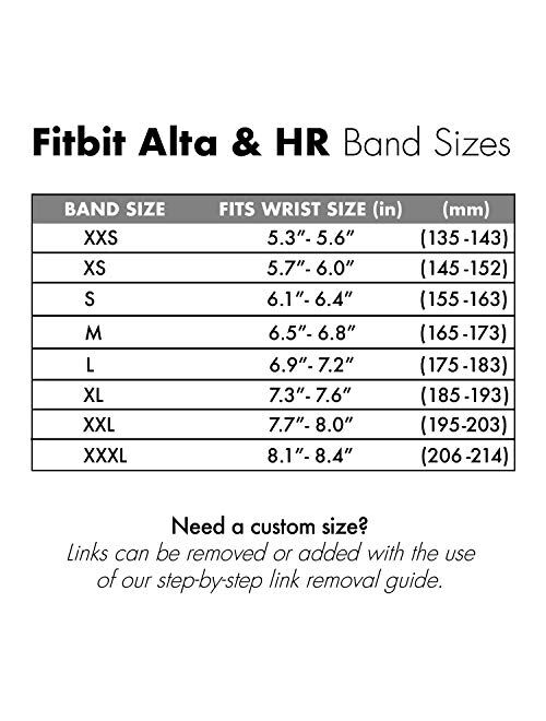 Twist-O-Flex Metal Expansion Stainless Steel Stretch Band Replacement for The Fitbit Alta and Alta HR in Brushed Silver and Black by Speidel