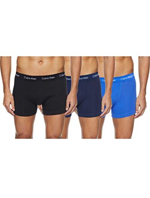 Calvin Klein Men's 3 Pack Trunks, Blue