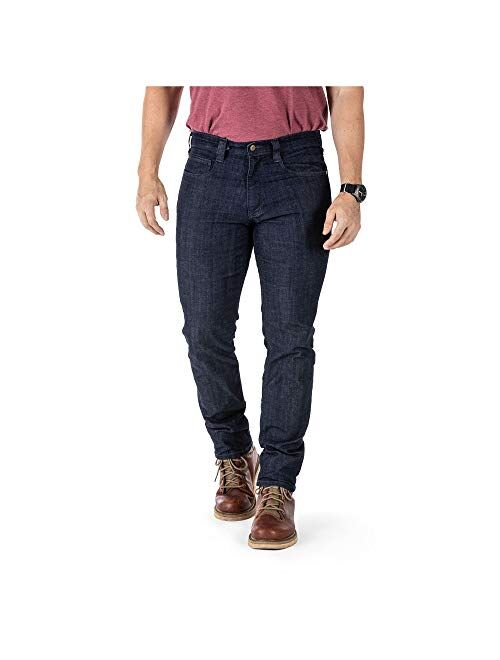 5.11 Tactical Men's Defender-Flex Slim Work Jeans, Patch Pockets, Fitted Waistband, Style 74465