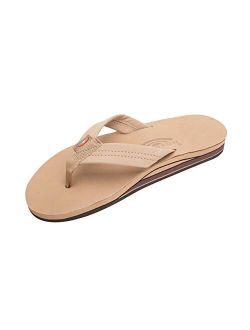 Rainbow Sandals Men Premium Leather Double Layer, Sierra Brown,