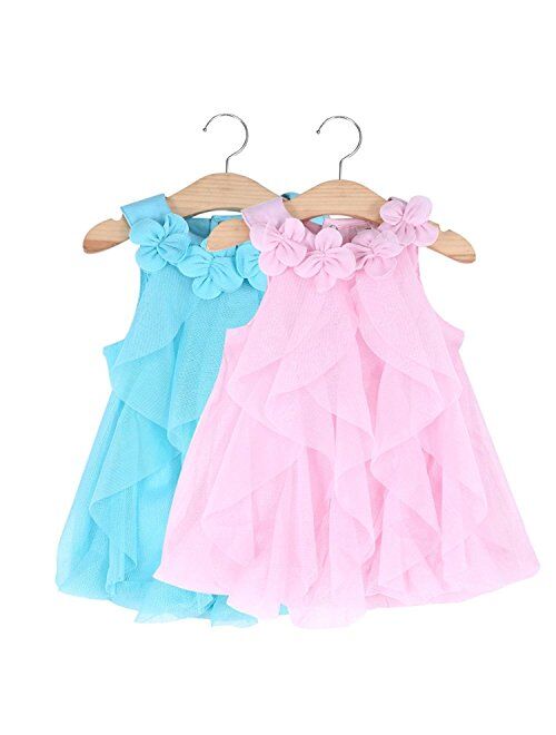 WZSYGDTC 0-24 Months Baby Flower Girl Dress One-Piece Romper Jumpsuit Dresses