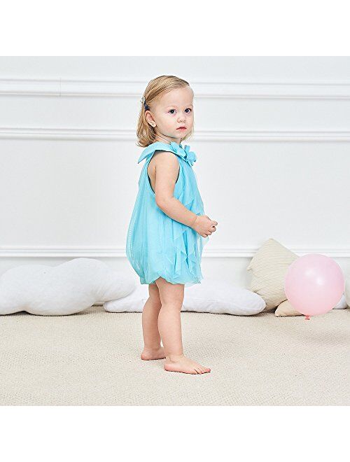 WZSYGDTC 0-24 Months Baby Flower Girl Dress One-Piece Romper Jumpsuit Dresses