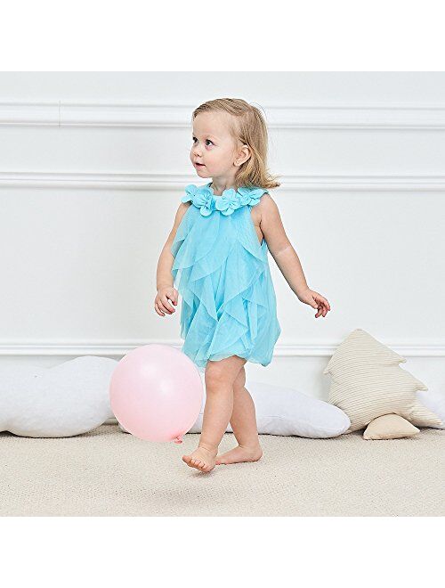 WZSYGDTC 0-24 Months Baby Flower Girl Dress One-Piece Romper Jumpsuit Dresses