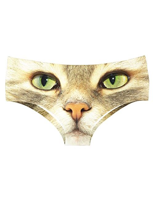 JINKAIJIA Women's Fashion Flirty Sexy Funny Naughty 3D Printed Cute Animal Underwears Briefs Single Party Gifts