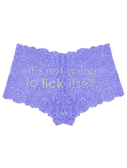 RhinestoneSash Funny Sayings Panties for Women - Humorous Panty for Bachelorette Party - Underwear Gifts for Women