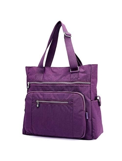 Multi Pocket Nylon Totes Handbag Large Shoulder Bag Travel Purse Bags For Women