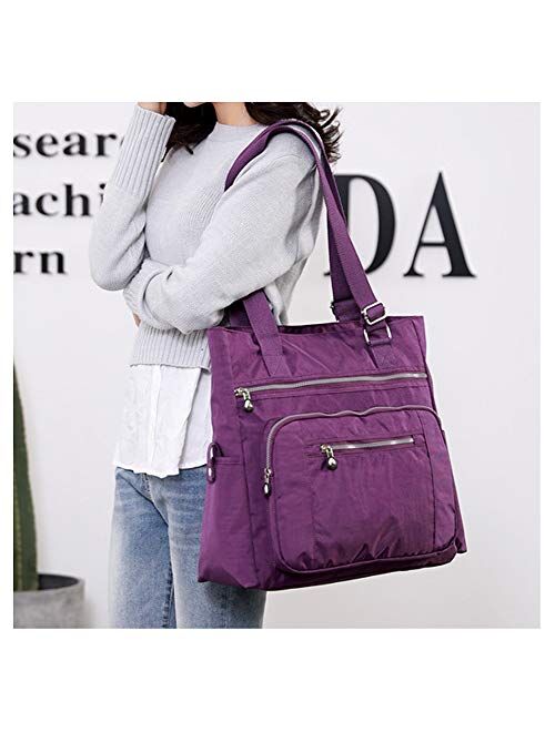 Multi Pocket Nylon Totes Handbag Large Shoulder Bag Travel Purse Bags For Women