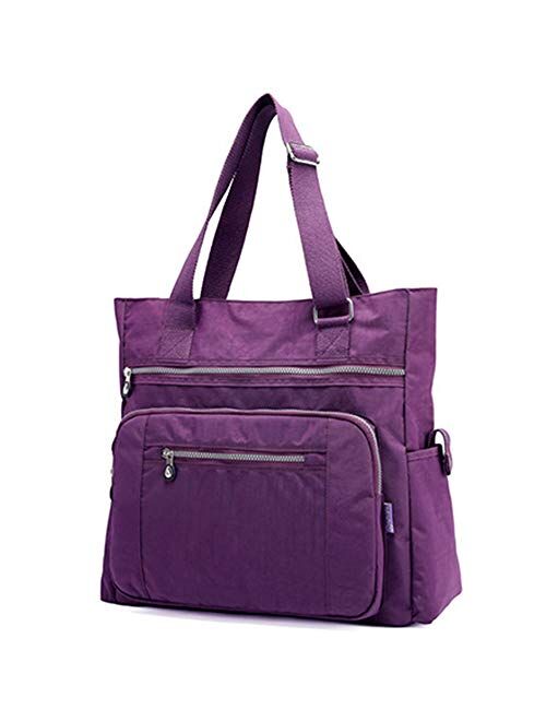 Multi Pocket Nylon Totes Handbag Large Shoulder Bag Travel Purse Bags For Women