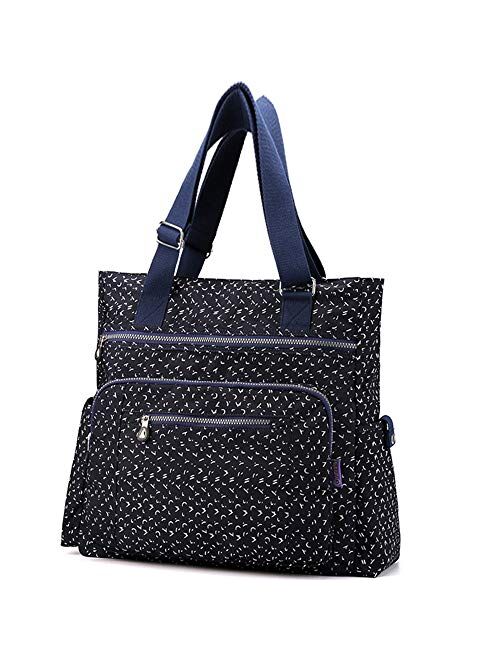 Multi Pocket Nylon Totes Handbag Large Shoulder Bag Travel Purse Bags For Women