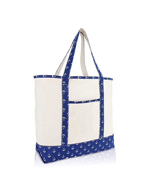 DALIX 22" Shopping Tote Bag in Heavy Cotton Canvas (Special Pattern Edition)