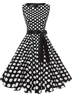 Gardenwed Women's Audrey Hepburn Rockabilly Vintage Dress 1950s Retro Cocktail Swing Party Dress