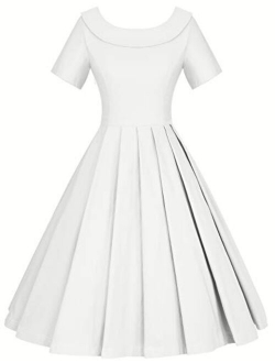 GownTown Women's 1950s Vintage Bowknot Audrey Hepburn Style Party Dresses