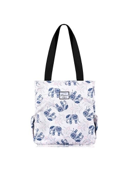 KAMO Floral Tote Bag - Waterproof Lightweight Handbags Travel Shoulder Bag for Hiking Yoga Gym Swimming Travel Beach